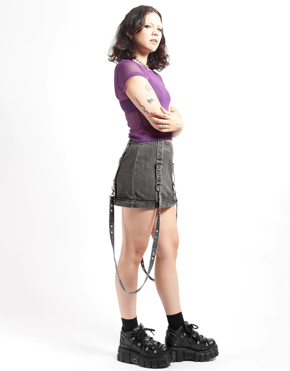 TRIPP NYC NUCLEUS SKIRT BLACK DENIM