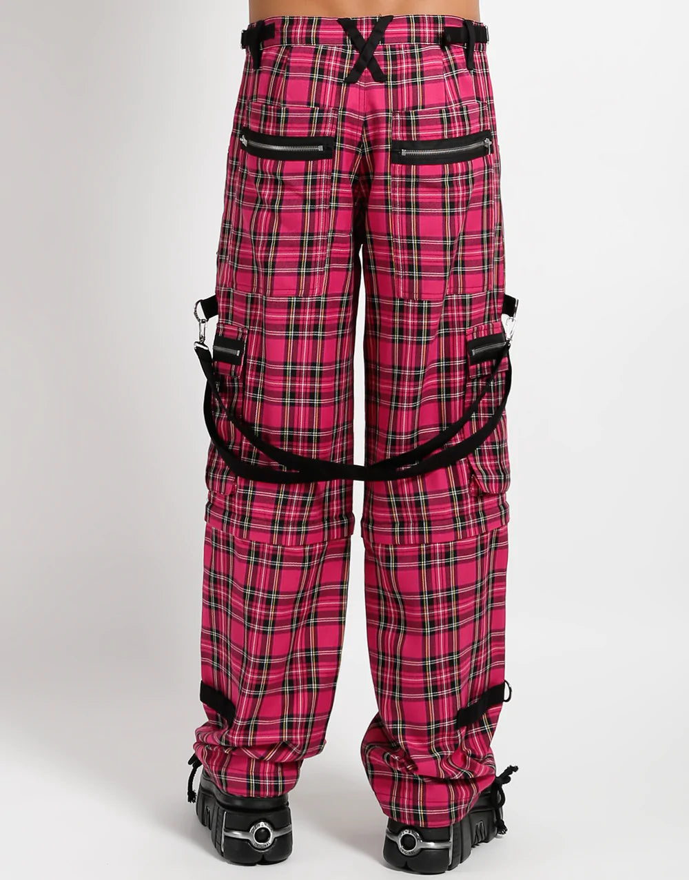 TRIPP NYC STRAP TO STRAP PANT PINK PLAID