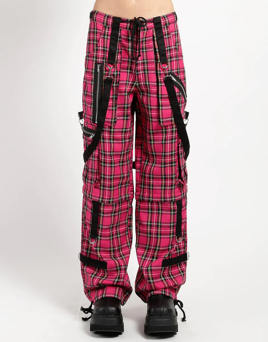 TRIPP NYC STRAP TO STRAP PANT PINK PLAID