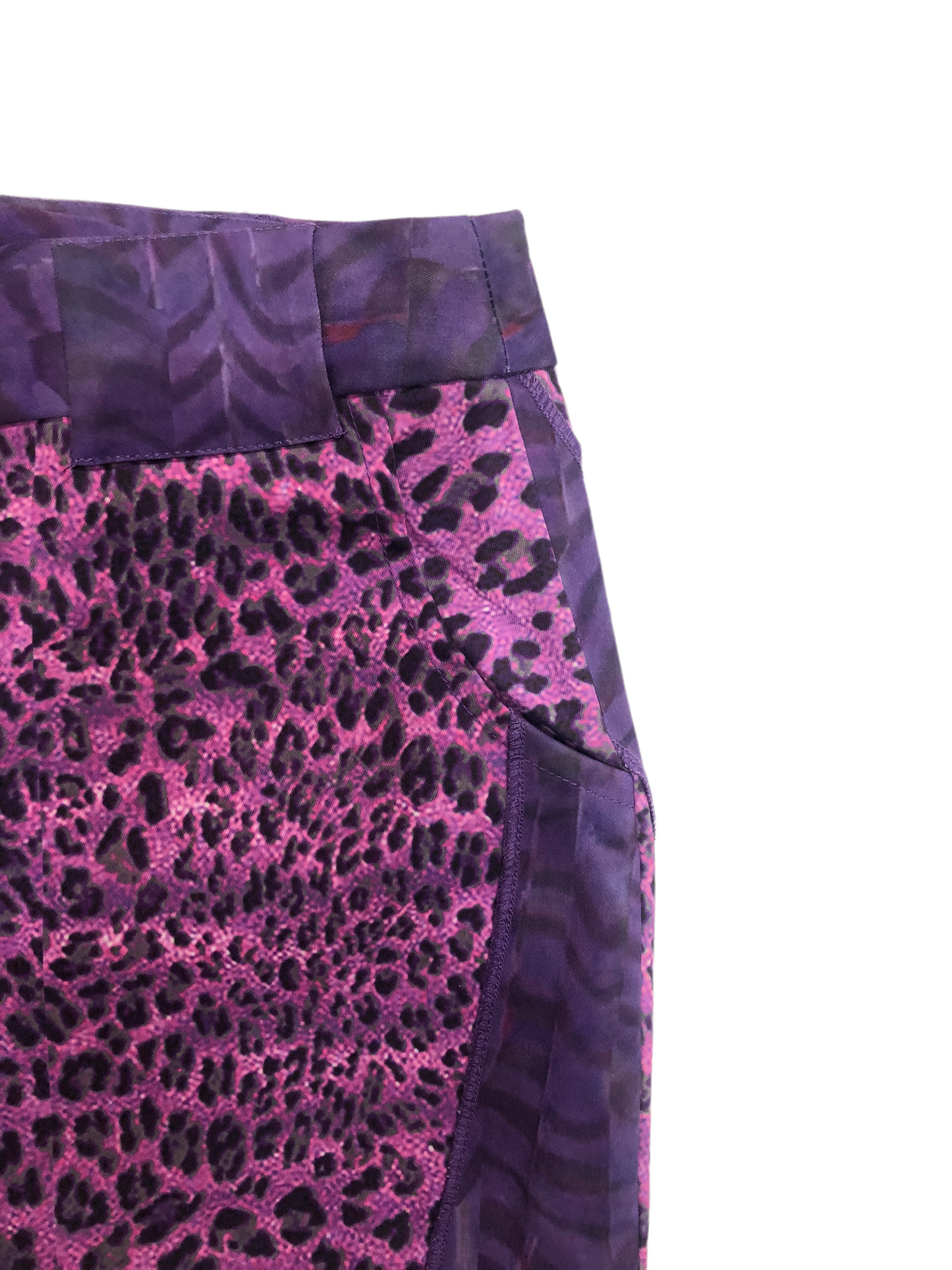 Open Aestheic leopard print purple color pants