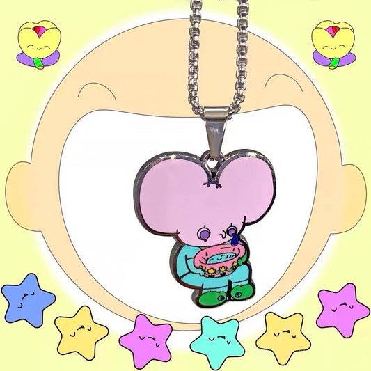 曼斯特物種 眼淚掉進盆裏 頸鏈necklace