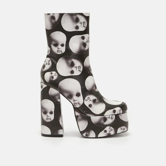 Koi Dead Silence Doll Platform Heeled Boots