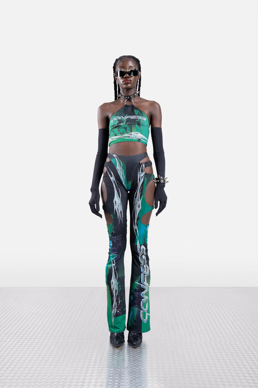 Namilia CONFESSION CHOKER TOP- GREEN