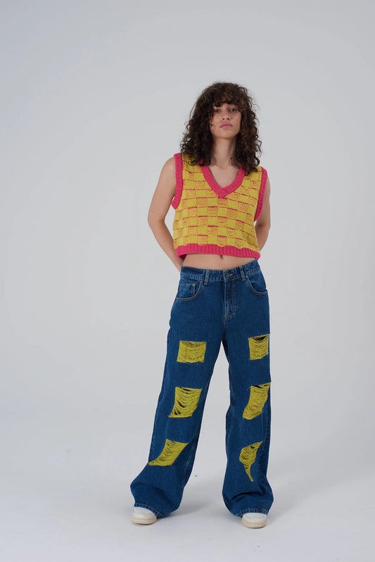 Ragged Priest YELLOW LONER JEANS