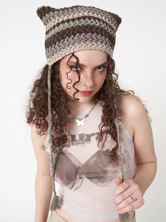 Minga London GOBLIN STRIPES KNIT TIE HAT
