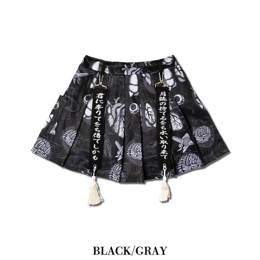 ACDC Rag をち水 Mini Skirt Black+Purple/Grey
