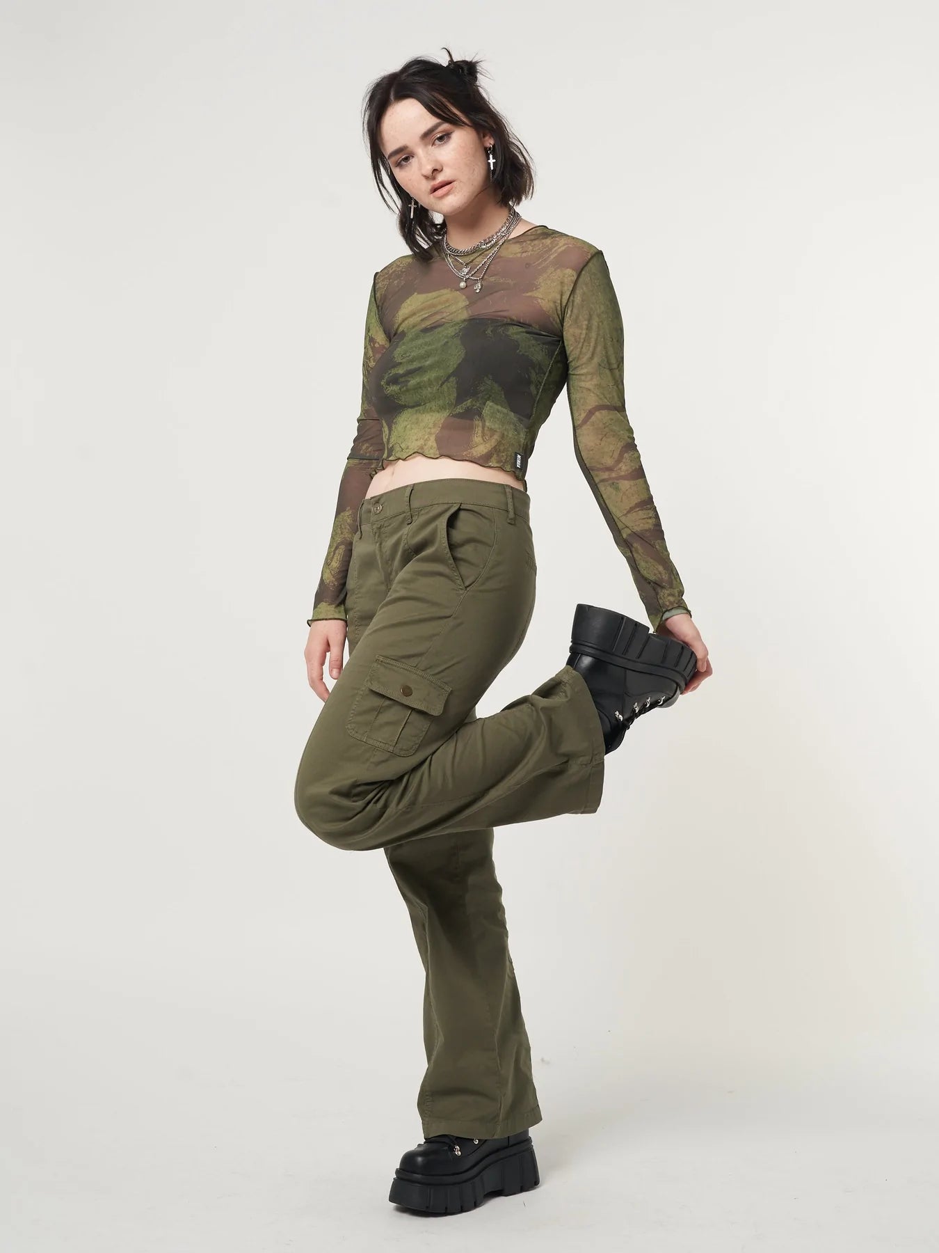 Minga London VENUS MESH CROP TOP