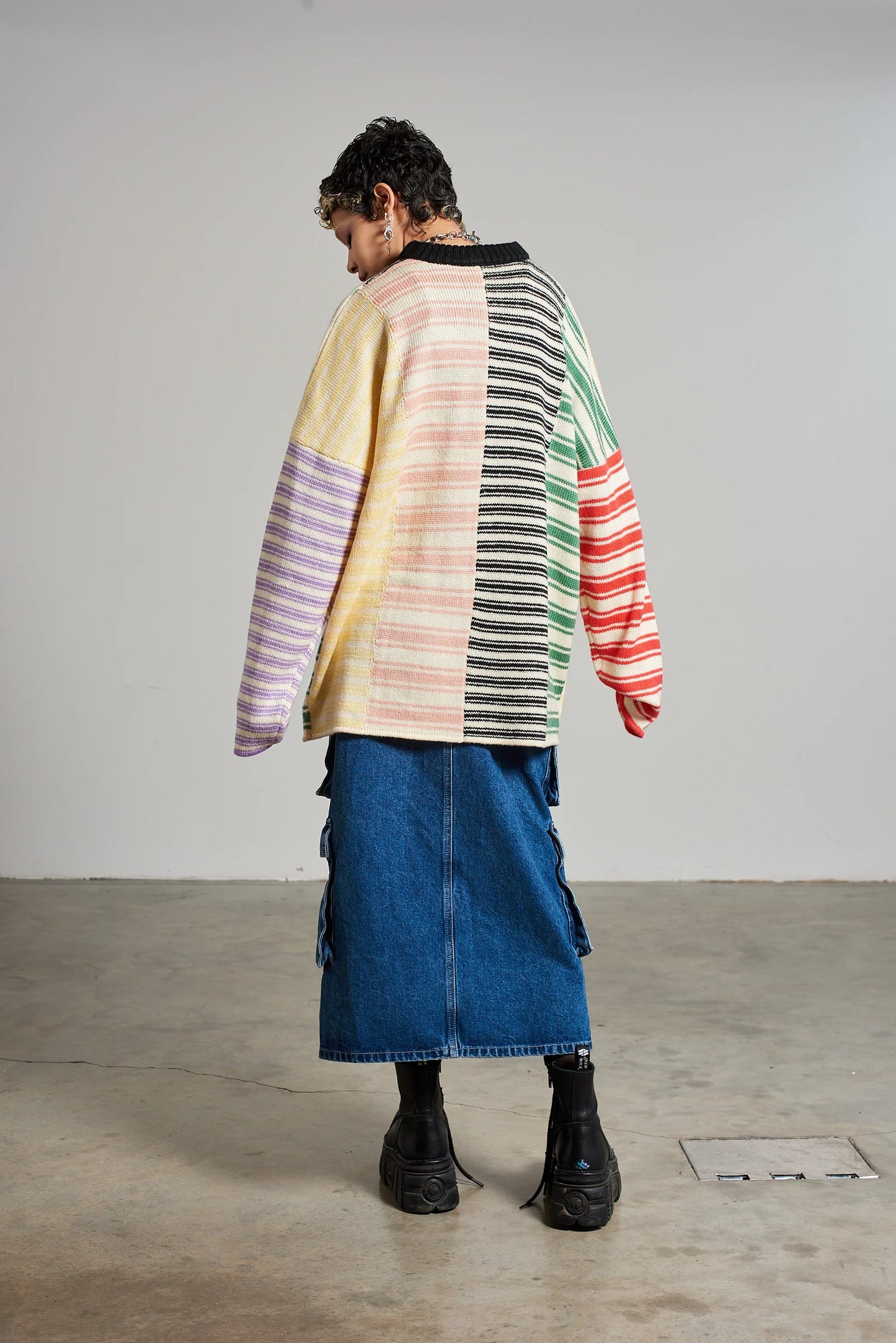 Ragged Priest SPLICED STRIPE JUMPER