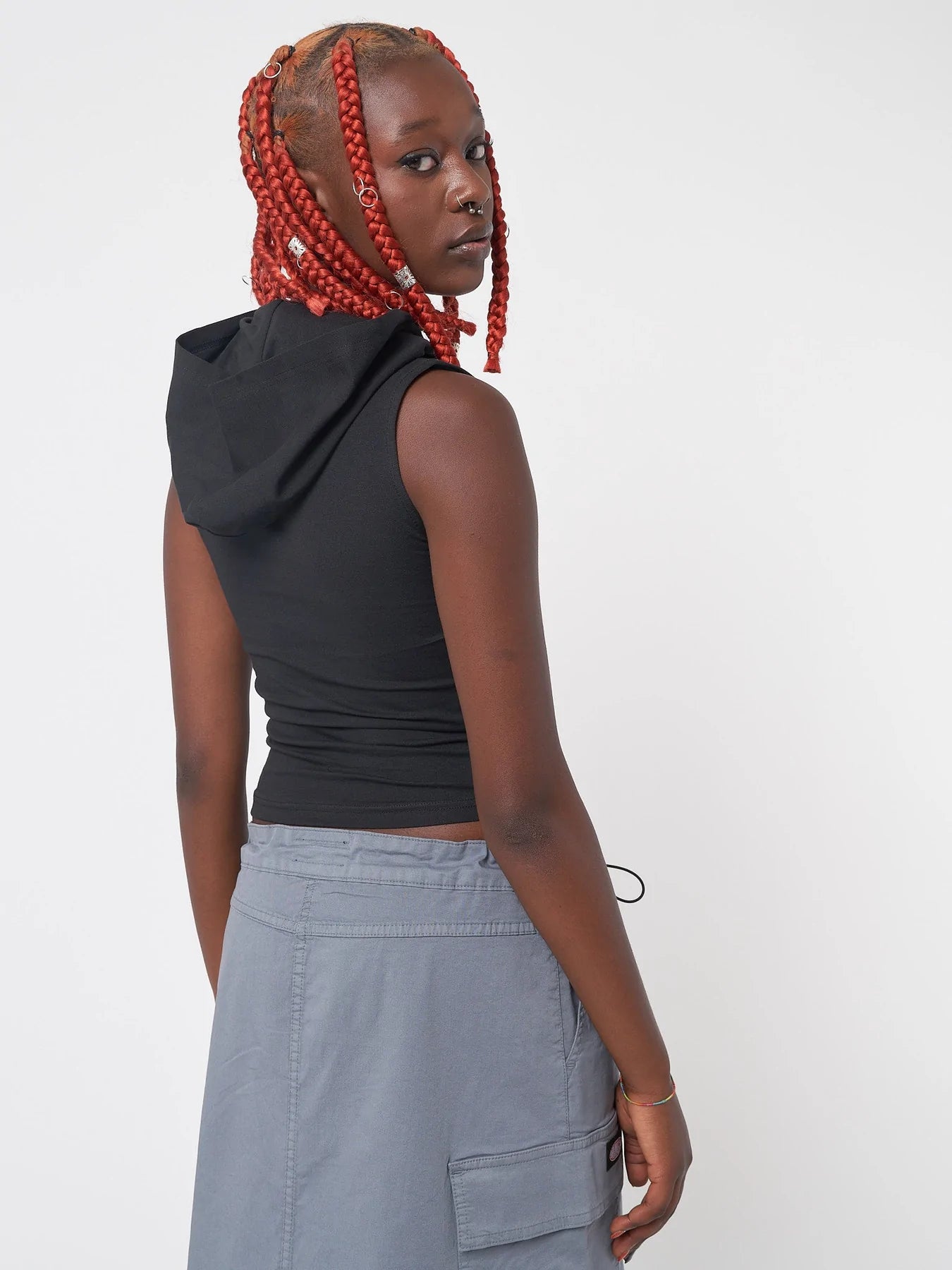 Minga London STORMY SLASH HOODED VEST TOP