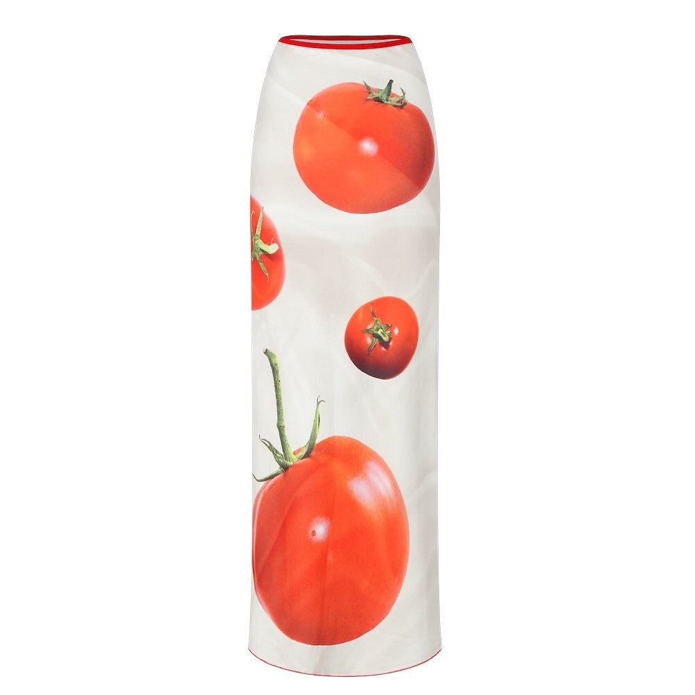 printed tomato skirt