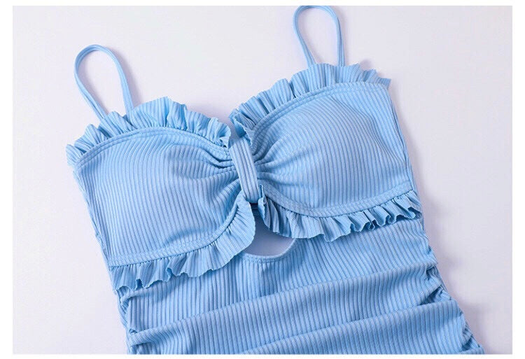 Simple swimsuit (Blue)