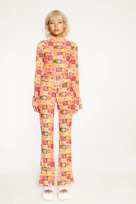 FLOWER PRINT TROUSERS