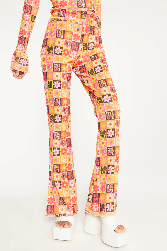 FLOWER PRINT TROUSERS