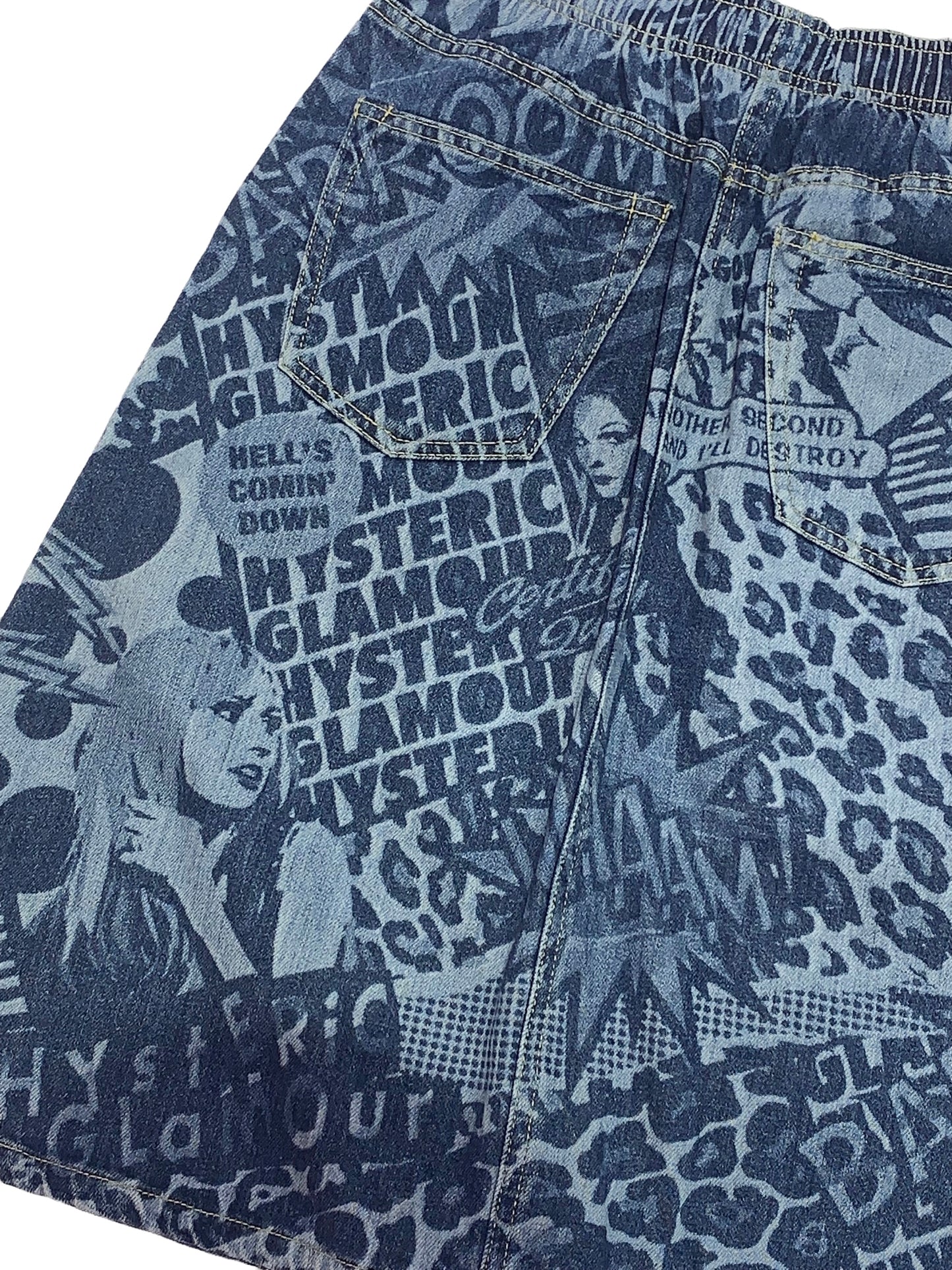 Vintage Hysteric Glamour Leopard print Denim Skirt