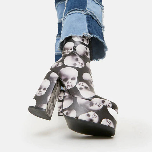 Koi Dead Silence Doll Platform Heeled Boots