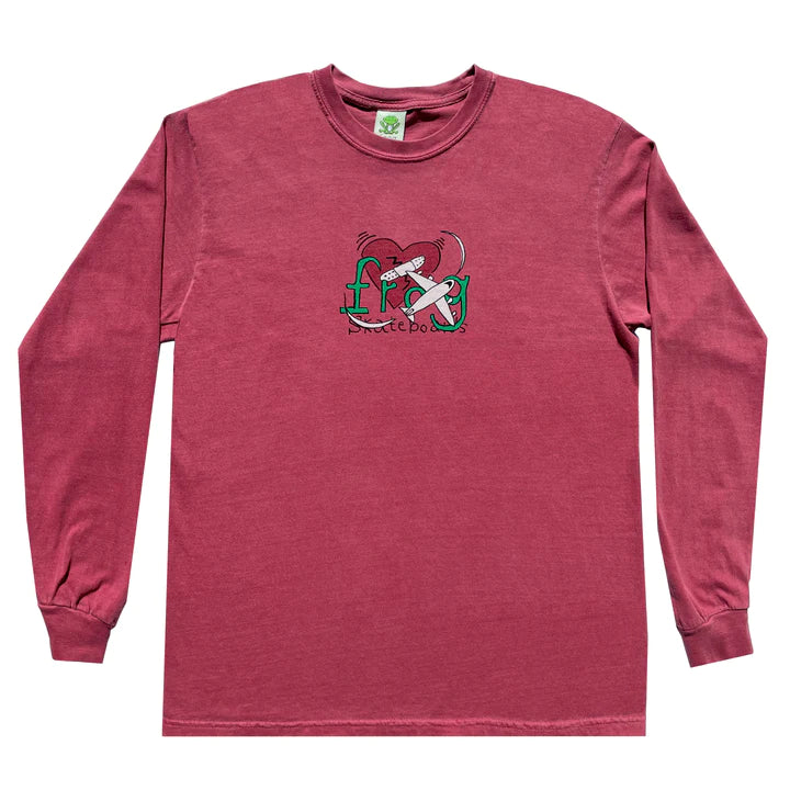 Frog skateboards Damaged Love Connection Longsleeve (Red)