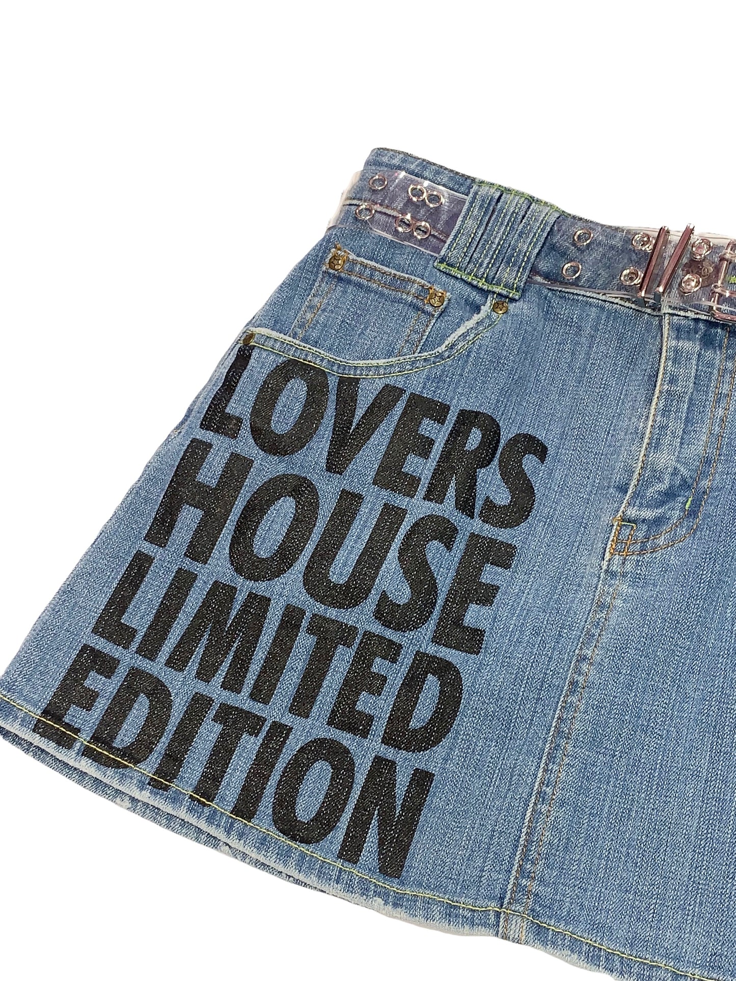 Vintage Super lovers Lovers House Denim Skirt