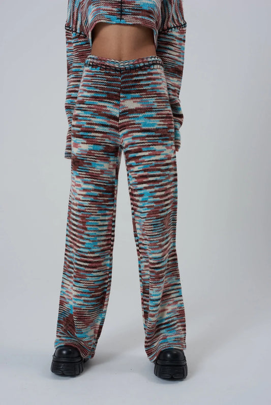 The Ragged Priest SPACEDYE KNITTED PANTS