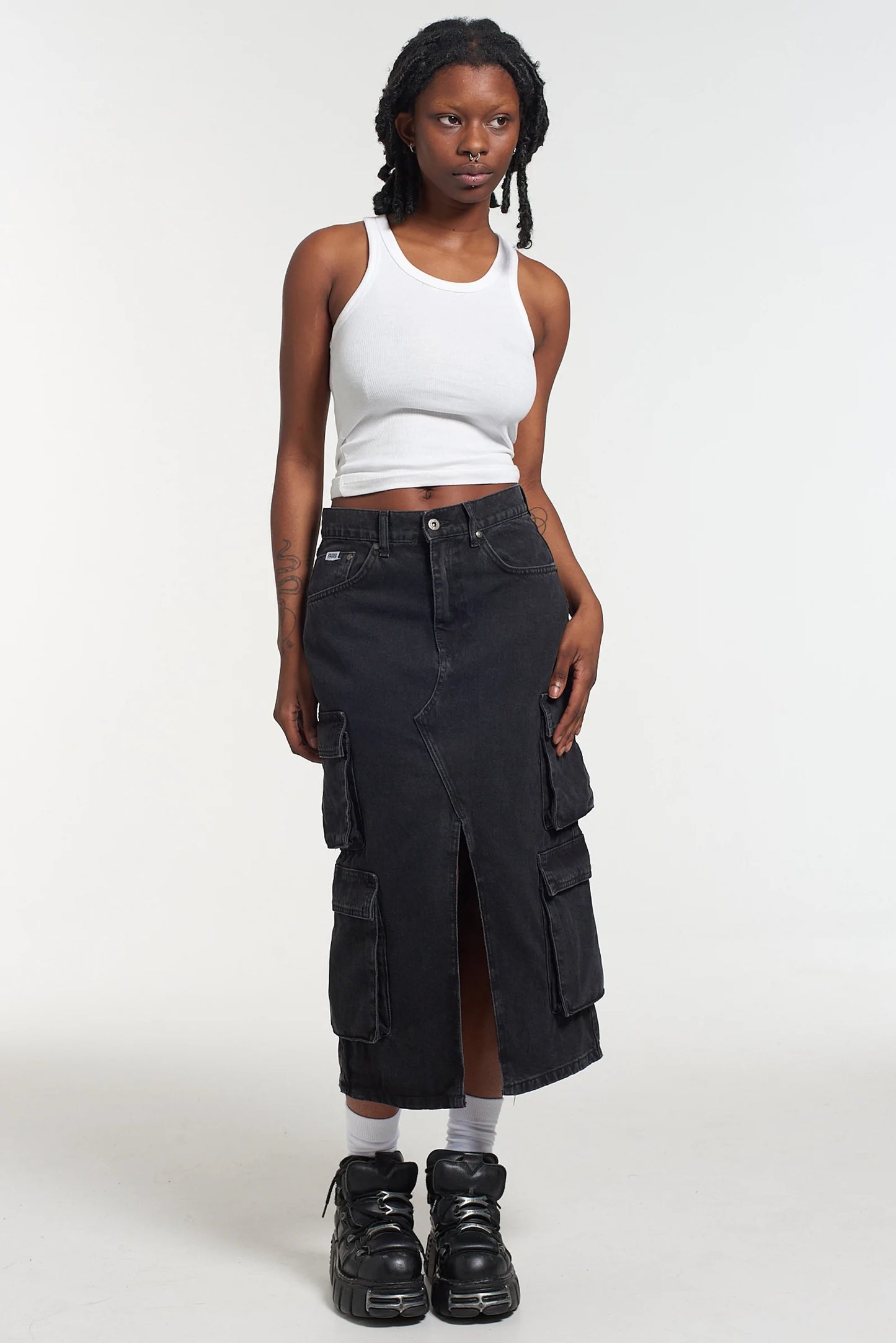 Ragged Priest COMBAT SODA SKIRT - CHARCOAL