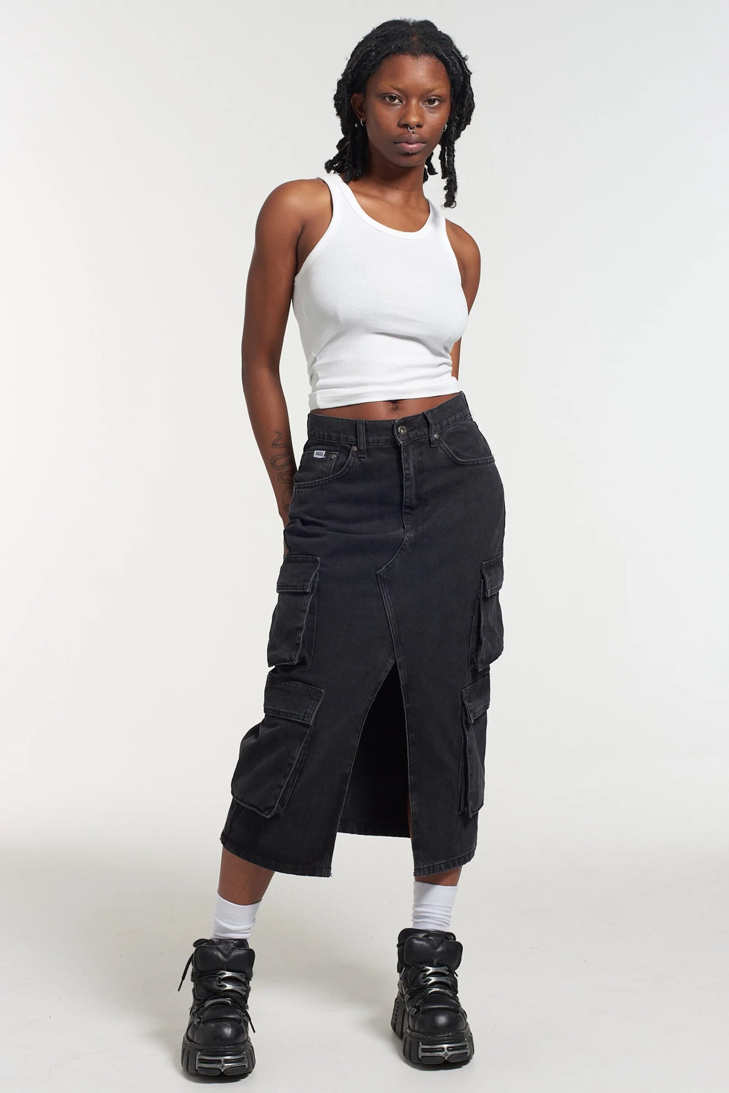 Ragged Priest COMBAT SODA SKIRT - CHARCOAL