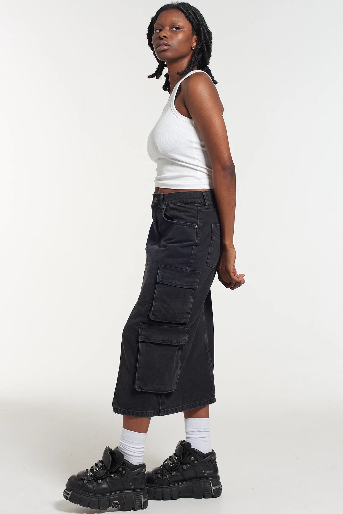 Ragged Priest COMBAT SODA SKIRT - CHARCOAL