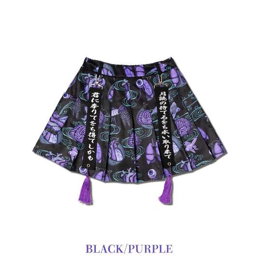 ACDC Rag をち水 Mini Skirt Black+Purple/Grey