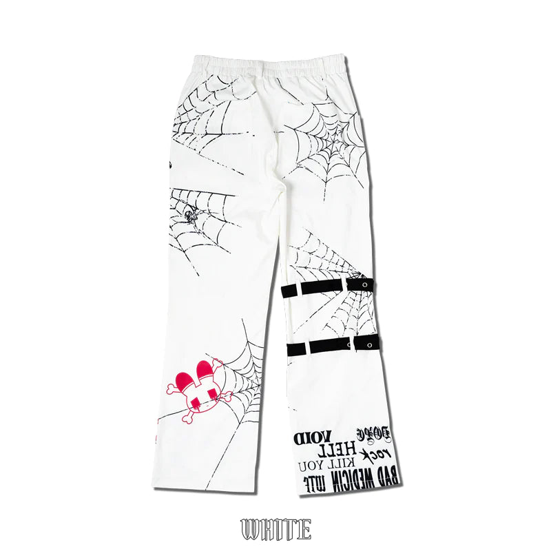 ACDC Rag EMO Punk Menhera Chan Long Pants Black/ White
