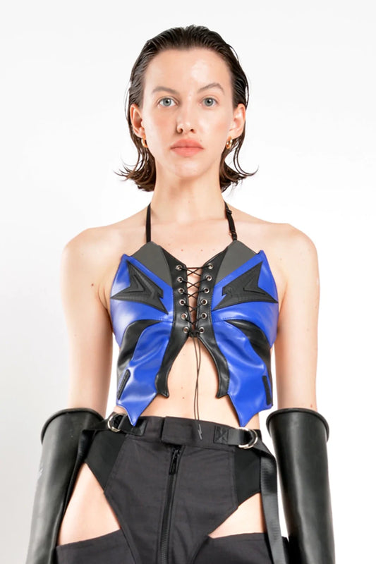 Namilia MOTO BUTTERFLY TOP- Blue