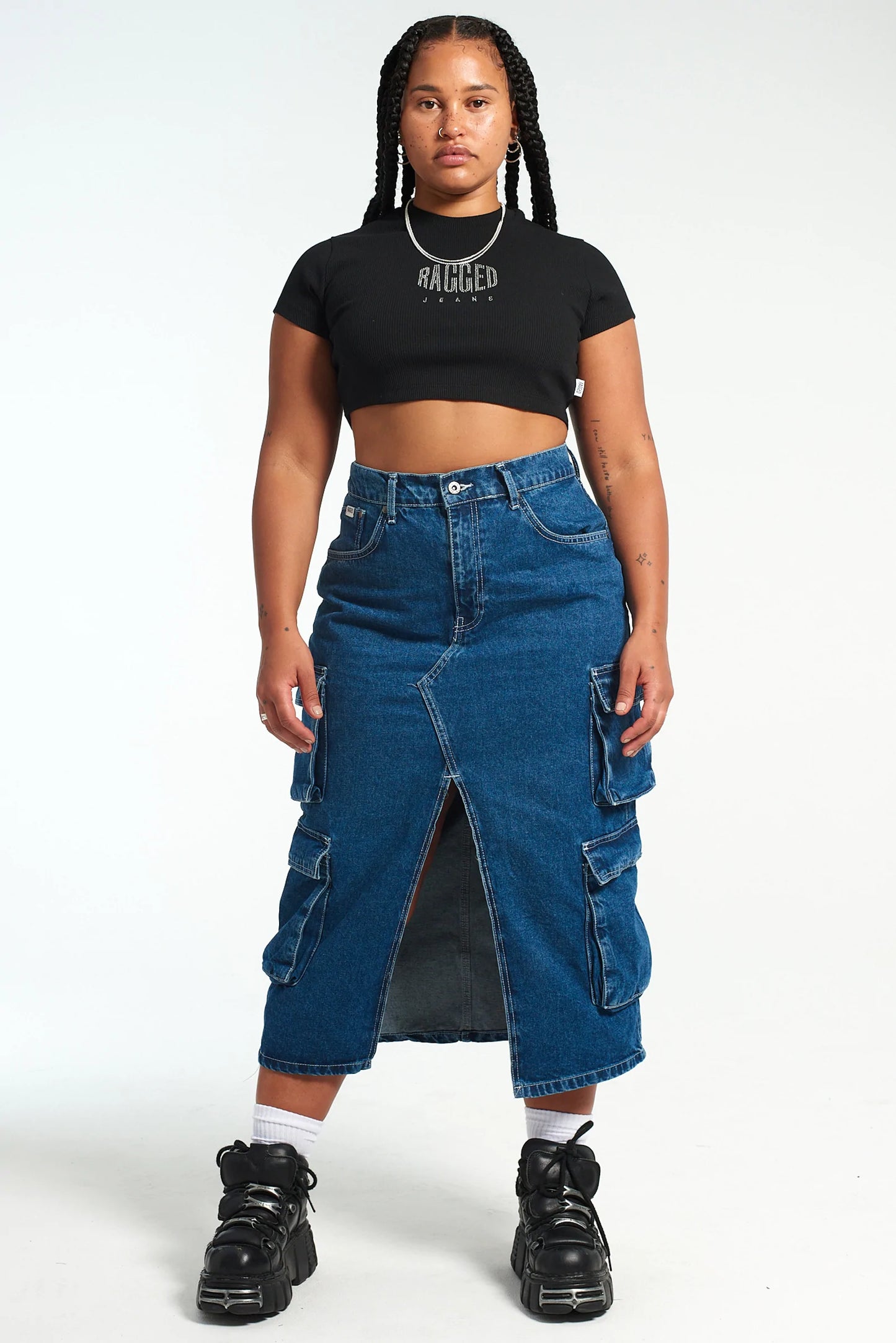 Ragged Priest SODA COMBAT SKIRT - BLUE