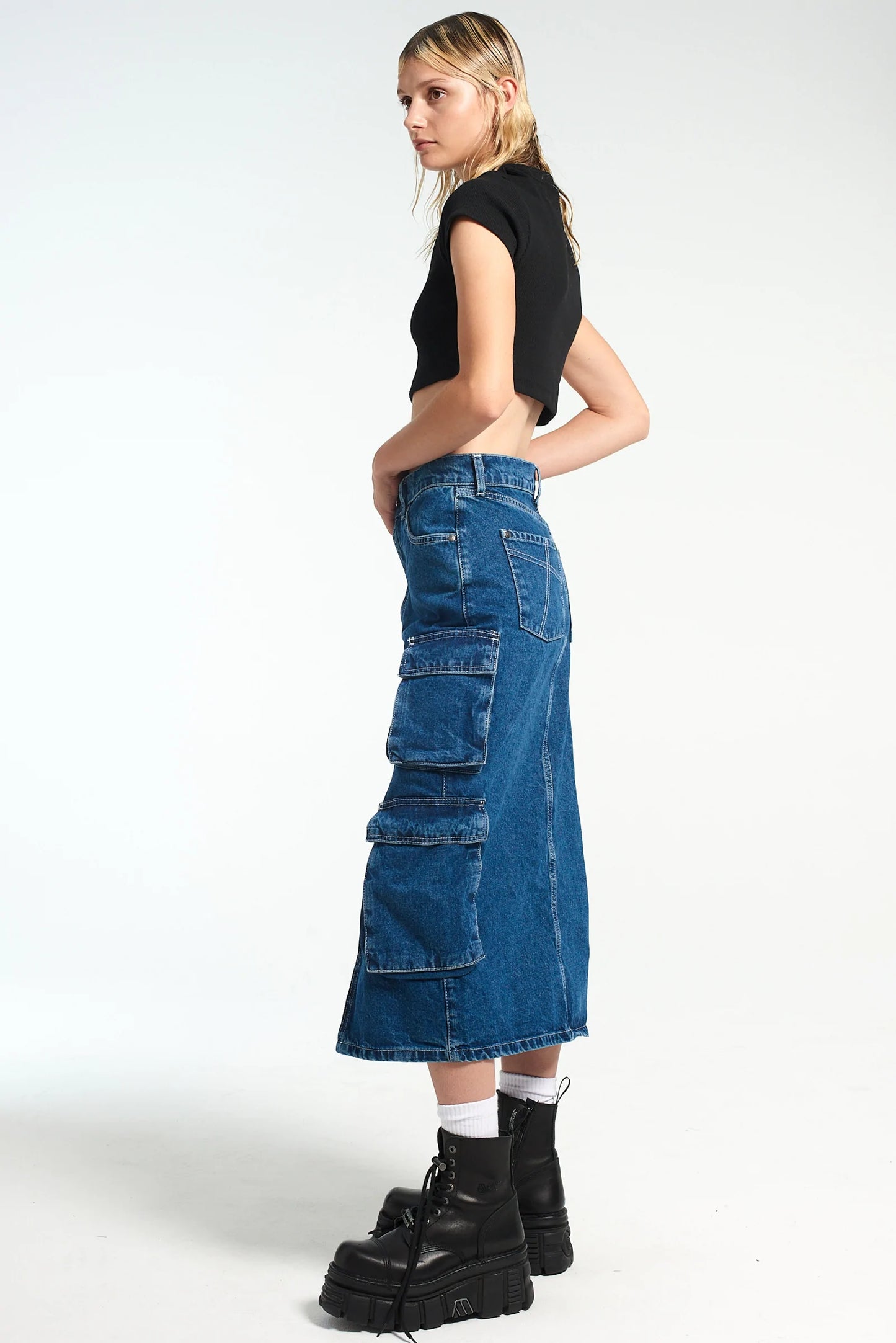 Ragged Priest SODA COMBAT SKIRT - BLUE