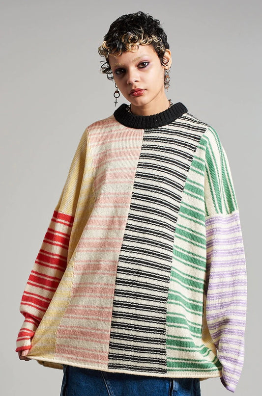 Ragged Priest SPLICED STRIPE JUMPER