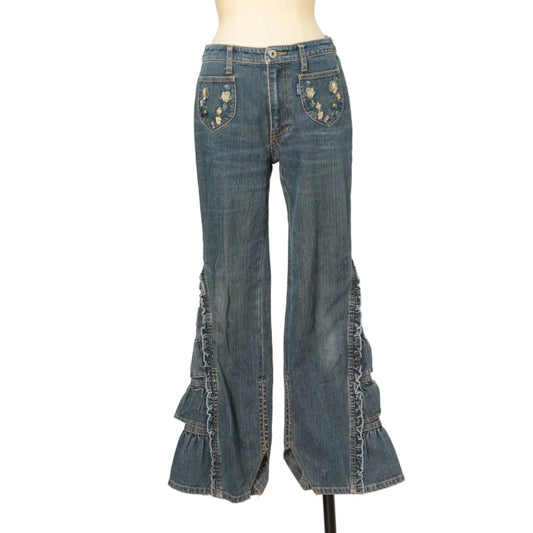 Used PINK HOUSE flowers flares pants